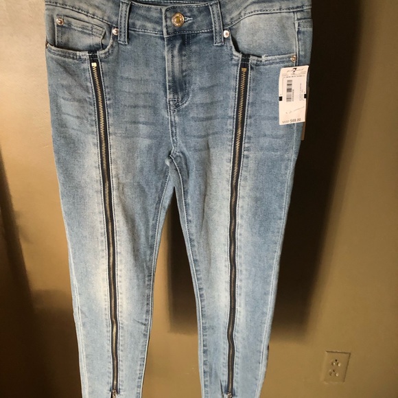 💙Kids 7 for all mankind cropped jeans size 14 luxe vintage - Picture 10 of 10